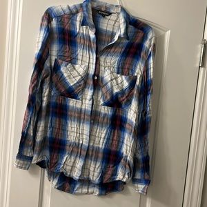 Express plaid button down shirt